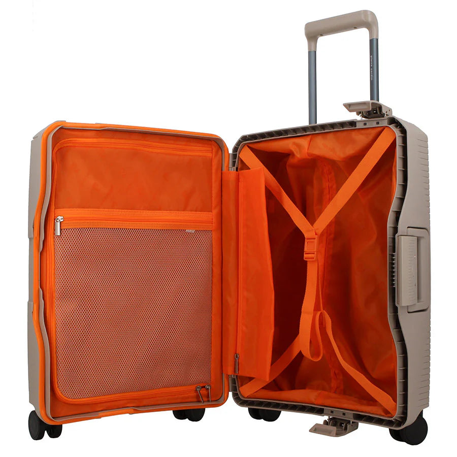 Pierre Cardin Cannes 55cm Cabin Clip Case Spinner | Beige