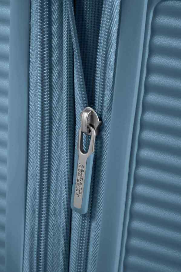 American Tourister Soundbox 3 Piece Luggage Set - Expandable | Stone Blue - KaryKase