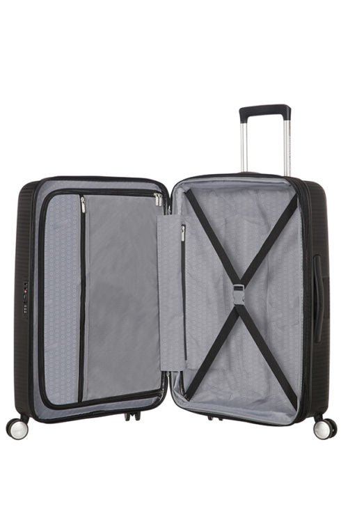 American Tourister Soundbox 67cm Medium Spinner - Expandable | Bass Black - KaryKase