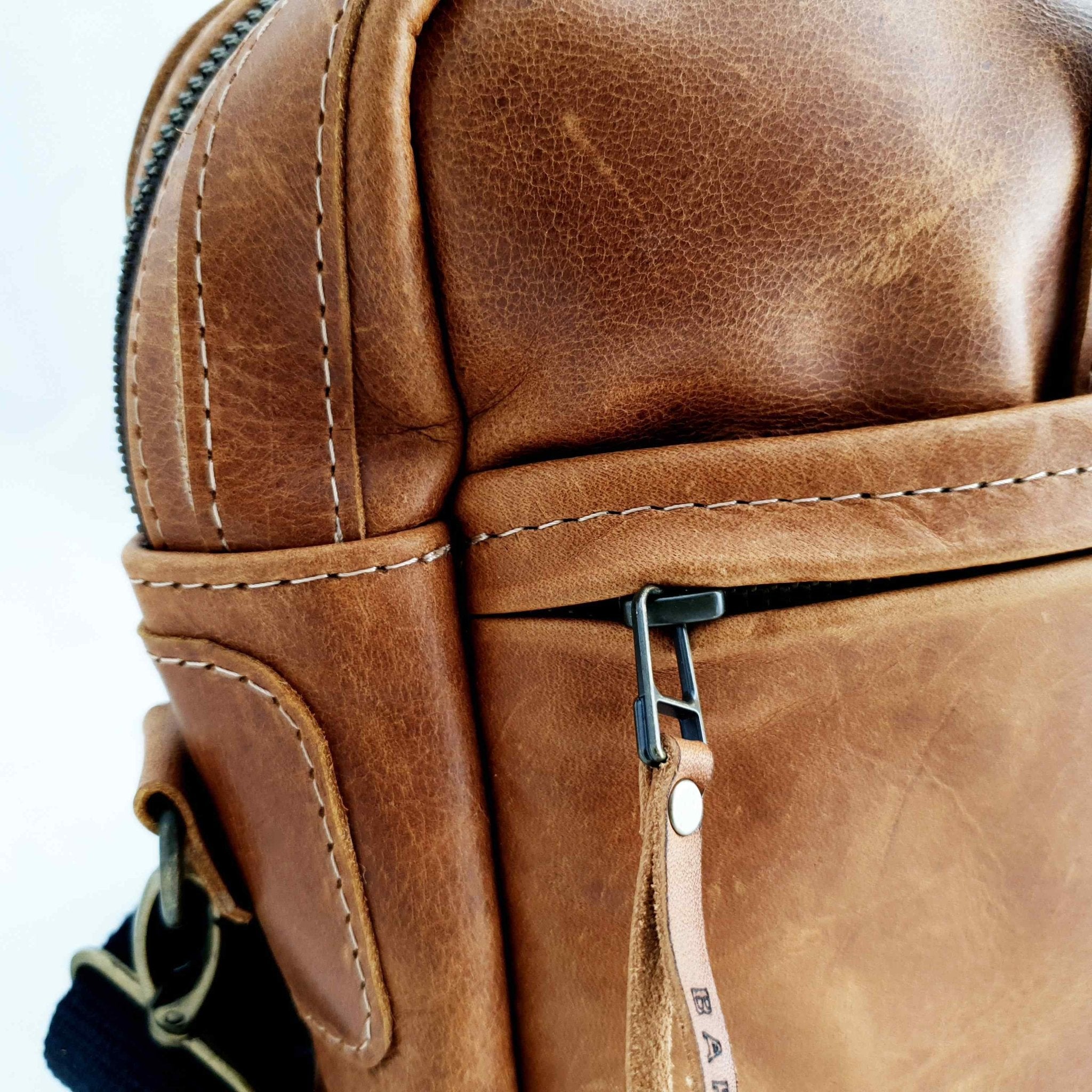 Bark And Mill Leather Laptop Briefcase | Tan - KaryKase