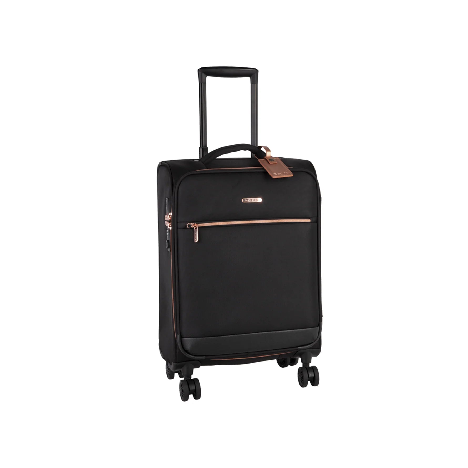 Cellini Allure 4 Wheel Carry On Trolley | Black - KaryKase