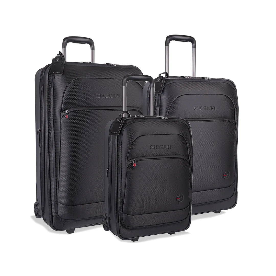 Cellini Pro X Trolley Pullman 3 Piece Set | Black - KaryKase