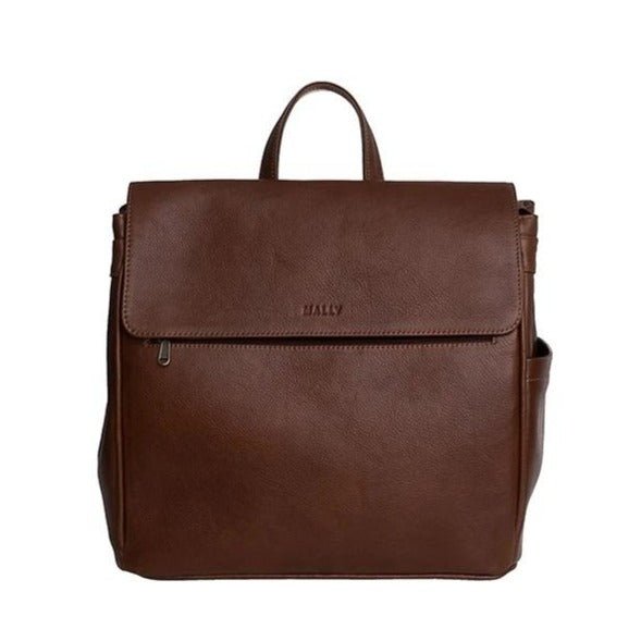 Mally Bebe Leather Baby Backpack | Saddle - KaryKase