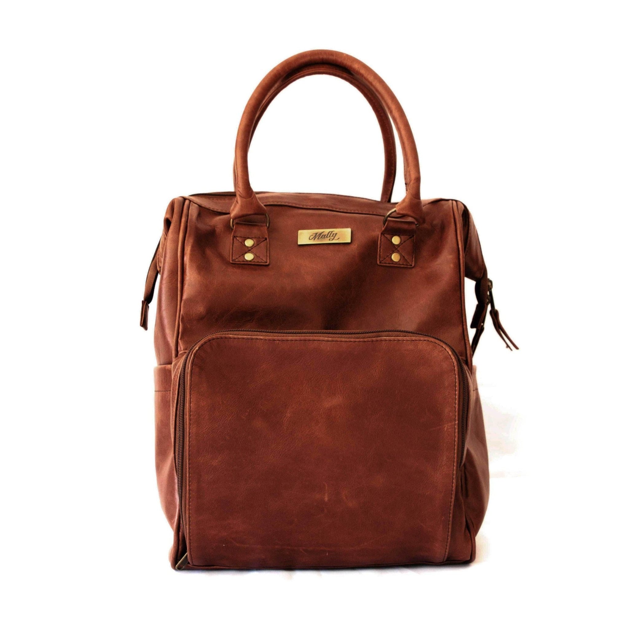 Mally Multipurpose Leather Backpack | Brown - KaryKase