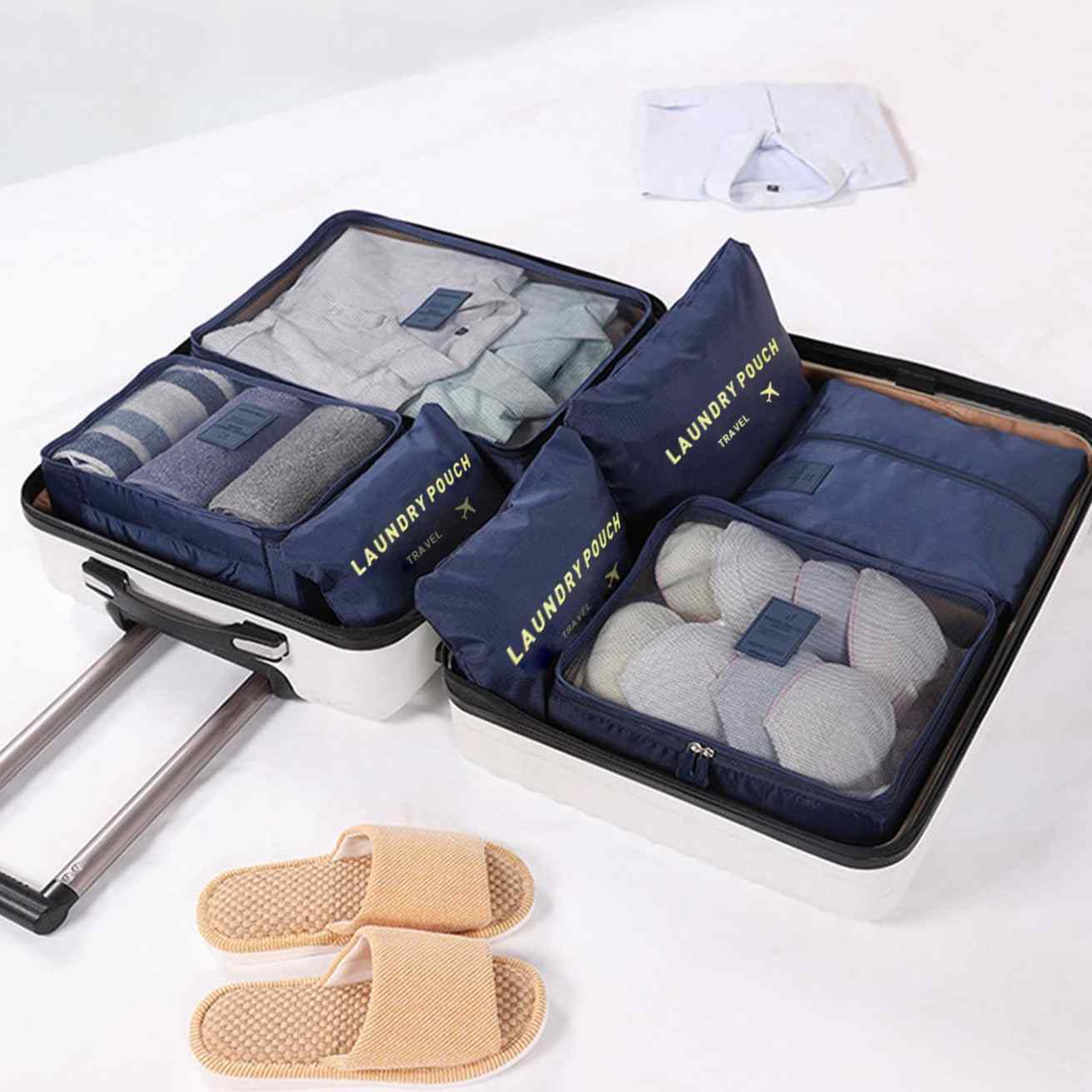 Pierre Cardin 6 Piece Travel Organiser/Packing Cubes - KaryKase