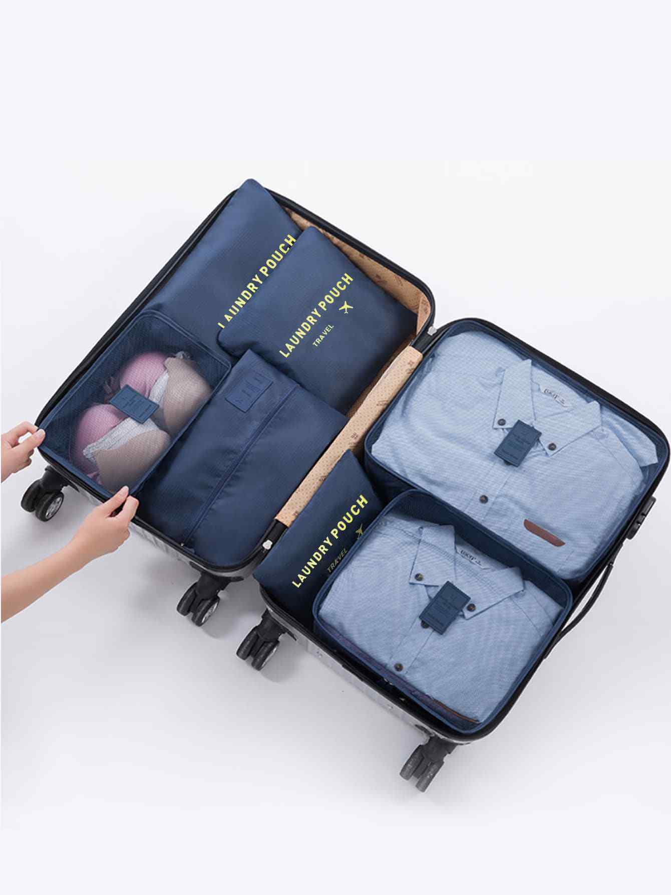 Pierre Cardin 6 Piece Travel Organiser/Packing Cubes - KaryKase
