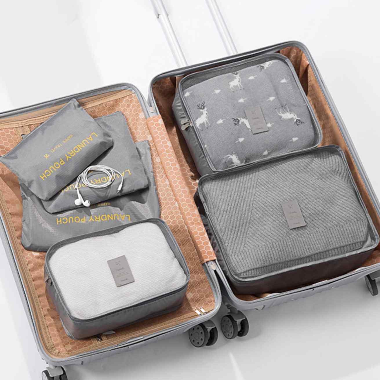 Pierre Cardin 6 Piece Travel Organiser/Packing Cubes - KaryKase