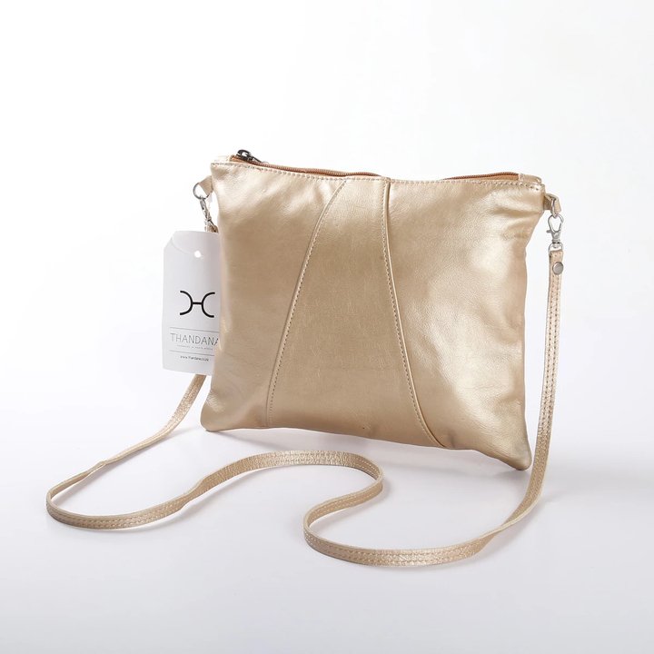 Thandana Crossover Metallic Leather Handbag - KaryKase