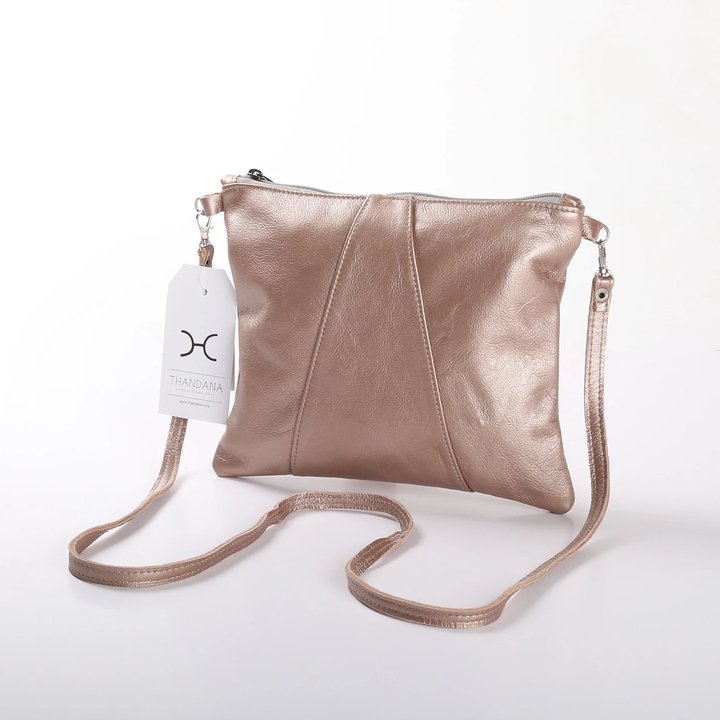Thandana Crossover Metallic Leather Handbag - KaryKase