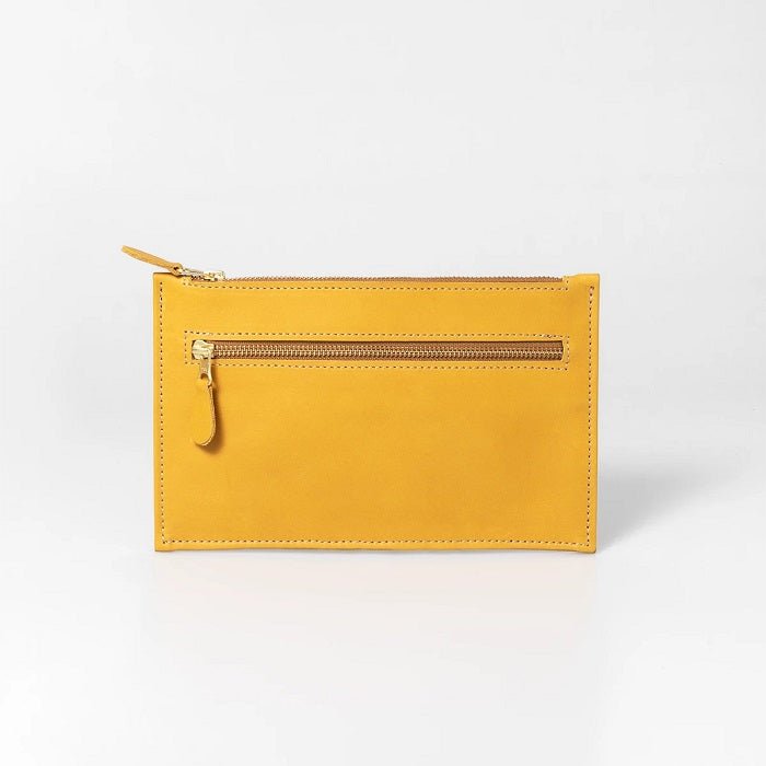 Thandana Ladies Leather Double Gold Zip Pouch Purse - KaryKase