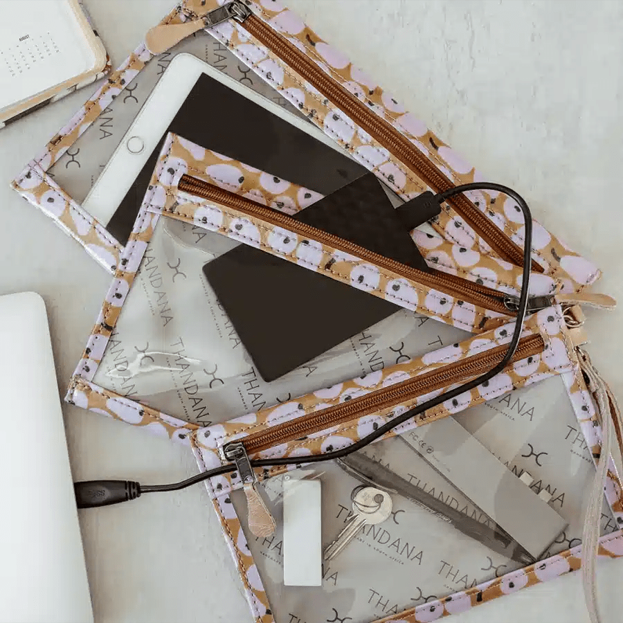 Thandana Laminated Fabric 3in1 Accessory Pouches - KaryKase