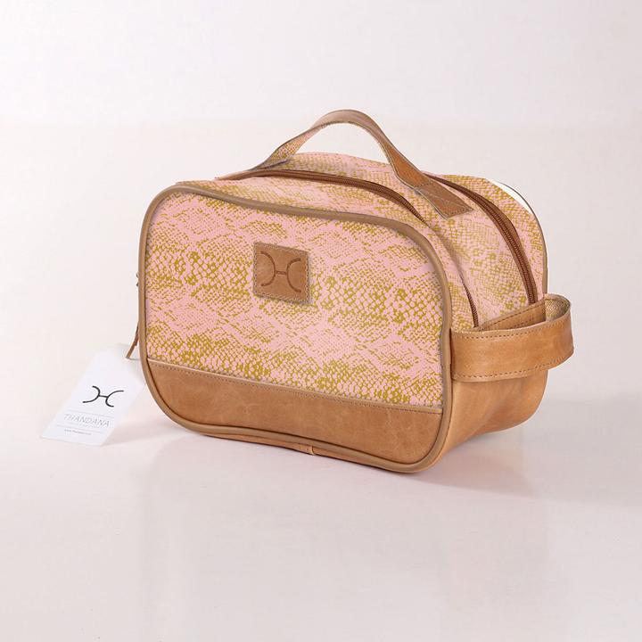 Thandana Laminated Fabric Vanity Bag - KaryKase