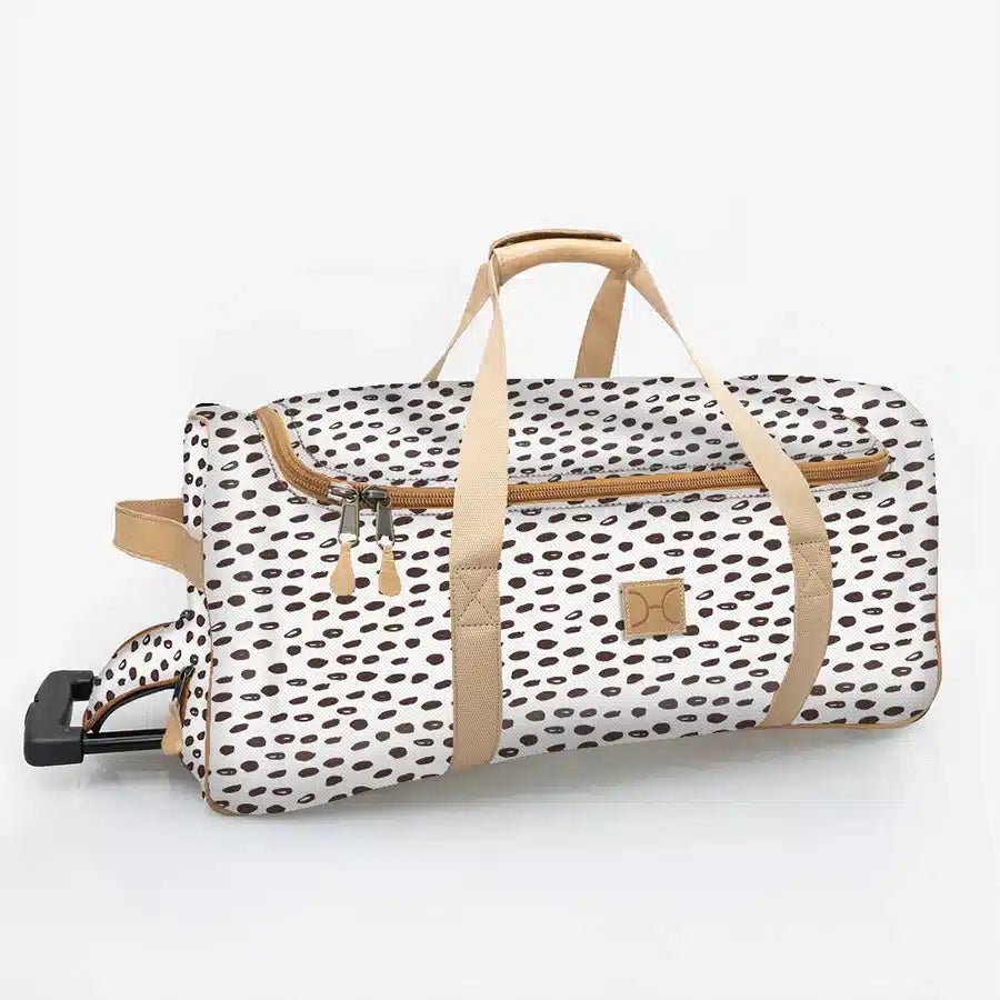 Thandana Laminated Fabric Wheeled Duffel Bag - KaryKase