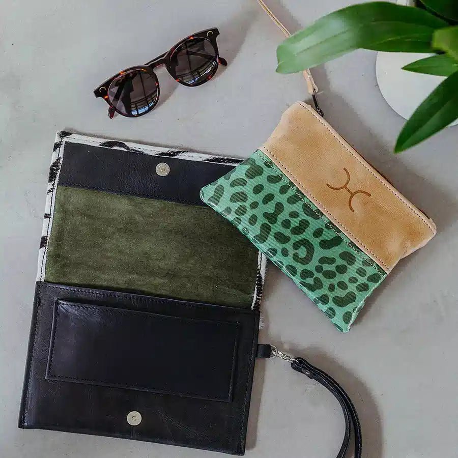 Thandana Laminated Fabric With Leather Pouch | New Designs - KaryKase