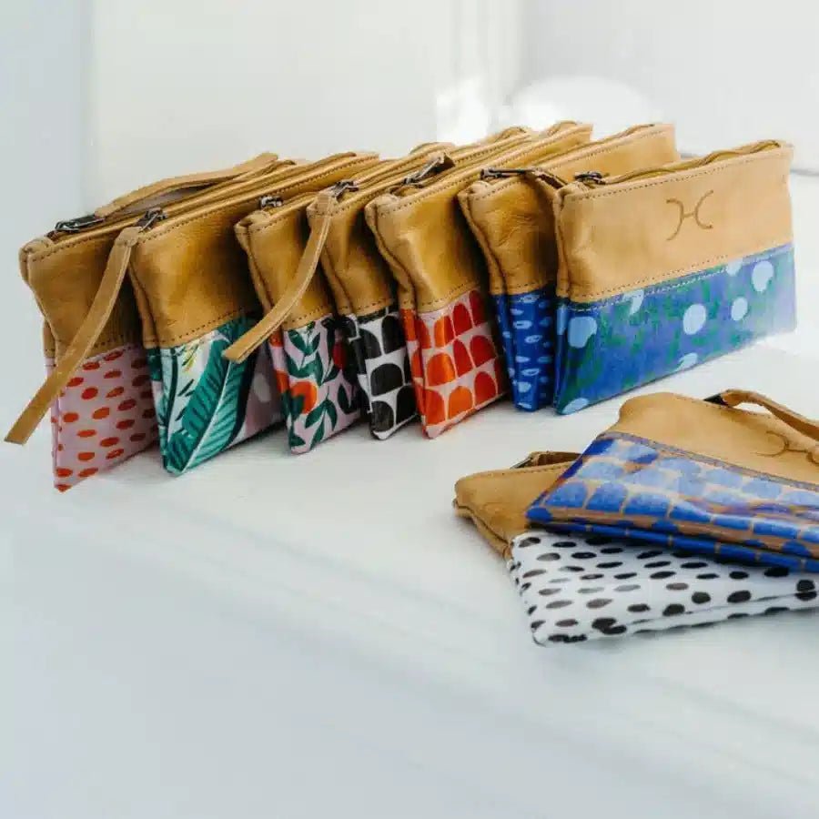 Thandana Laminated Fabric With Leather Pouch | New Designs - KaryKase