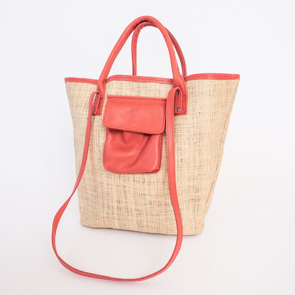 Thandana Maia Weave & Leather Beach Bag - KaryKase
