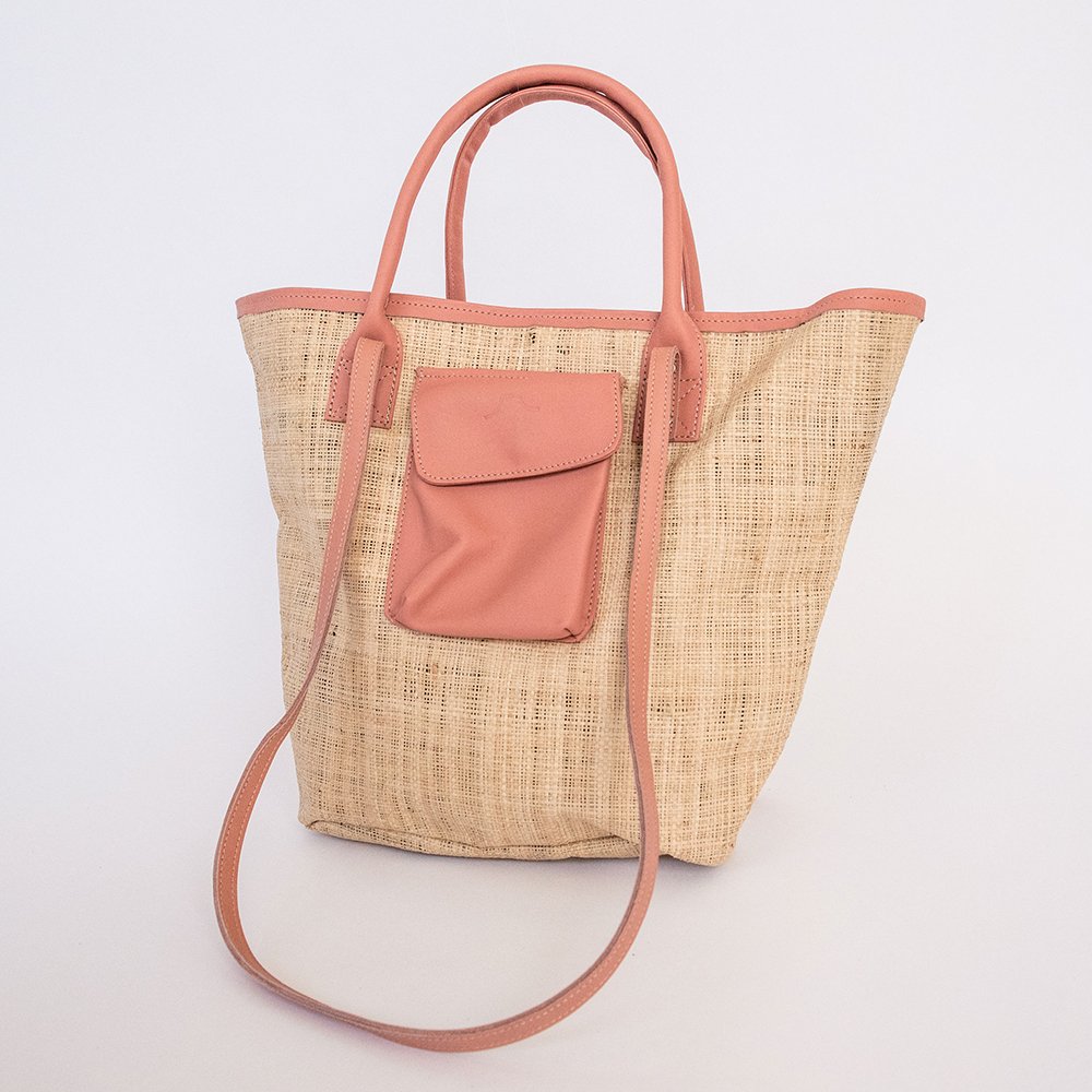 Thandana Maia Weave & Leather Beach Bag - KaryKase