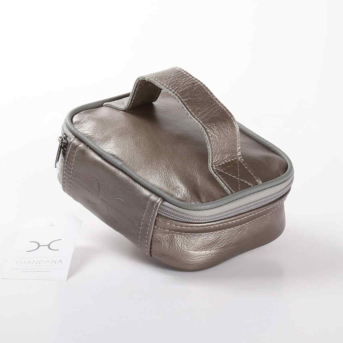 Thandana Metallic Leather Single Toiletry Case - KaryKase