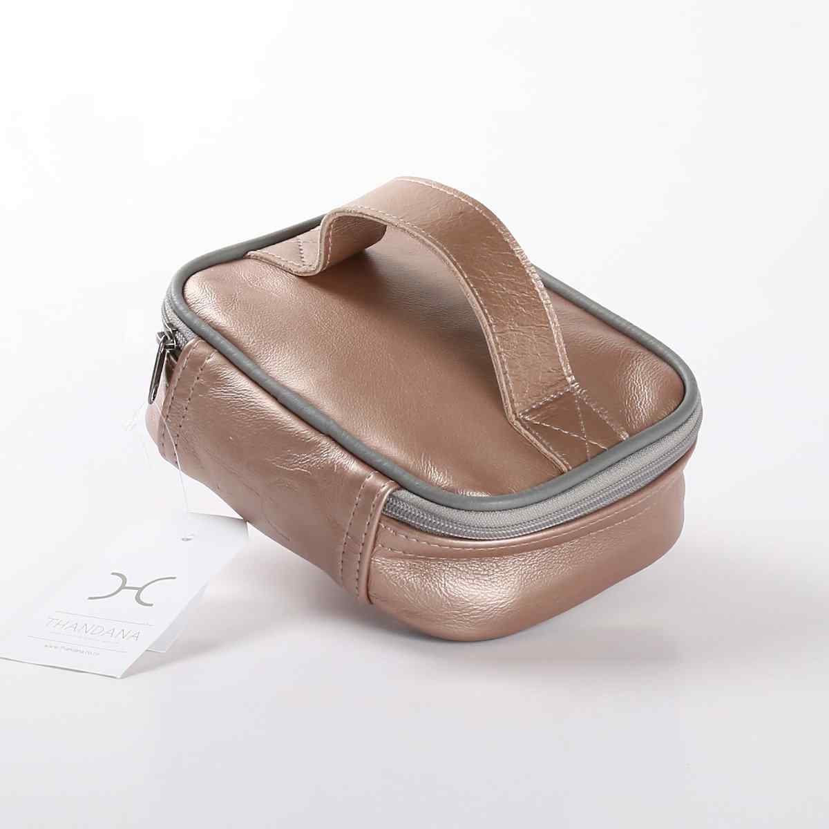 Thandana Metallic Leather Single Toiletry Case - KaryKase