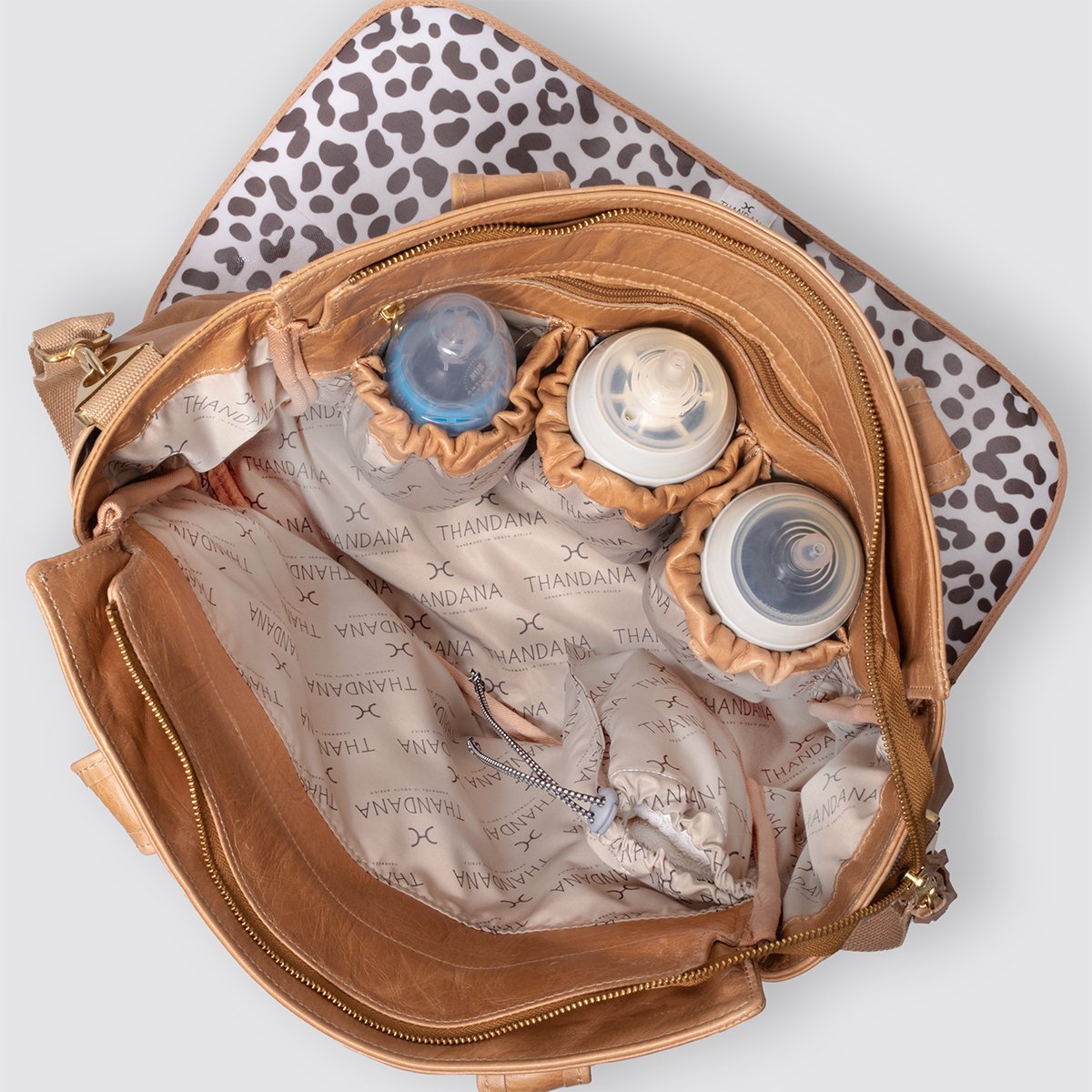 Thandana Noa Leather Nappy Bag | Hazelnut - KaryKase