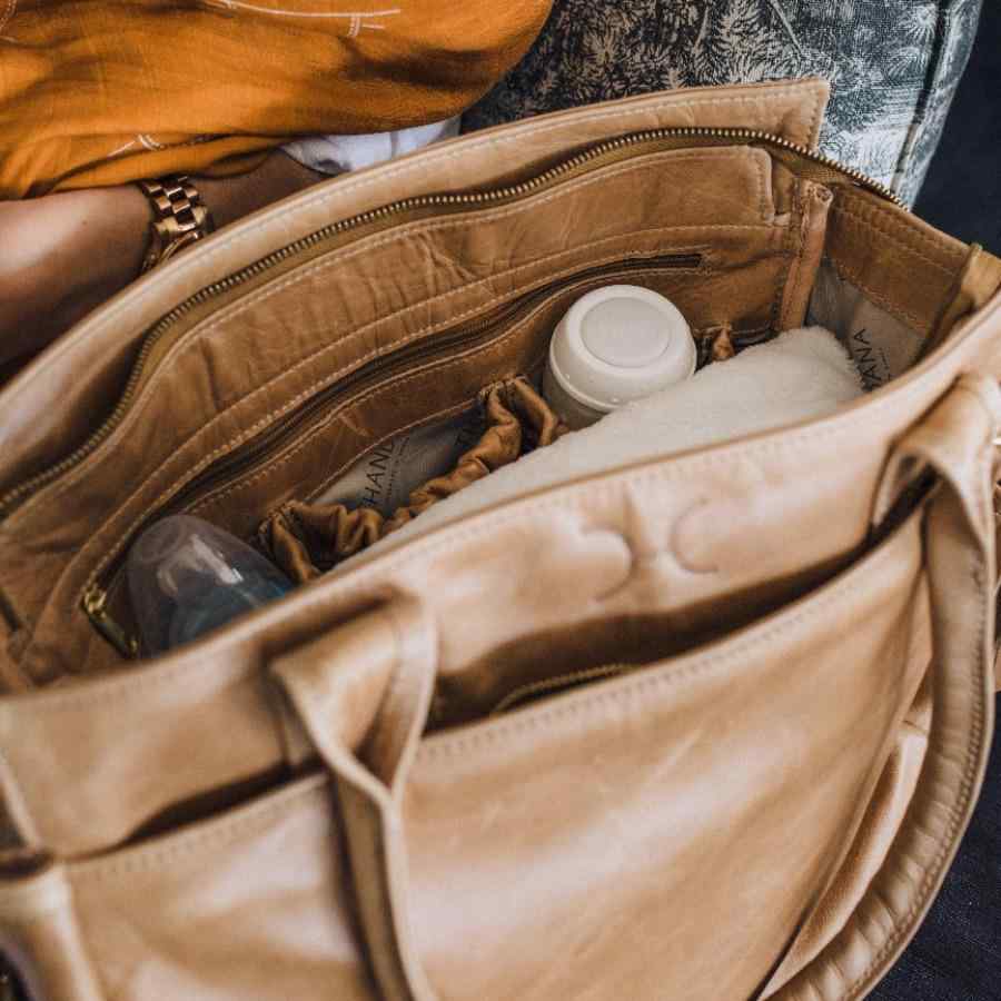 Thandana Noa Leather Nappy Bag | Hazelnut - KaryKase