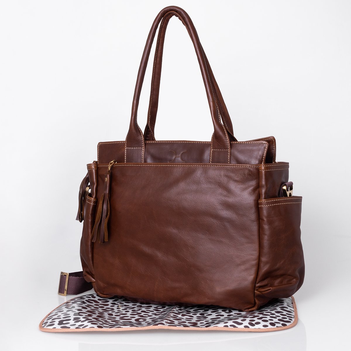 Thandana Noa Leather Nappy Bag | Tobacco - KaryKase