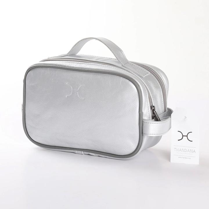 Thandana Unisex Metallic Leather Vanity Case - KaryKase