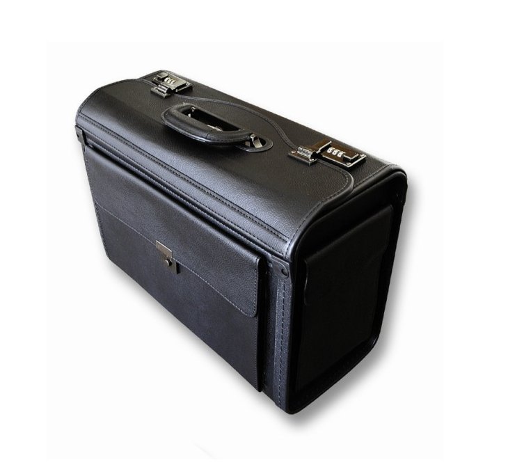 Tosca PVC Pilot Case | Black - KaryKase