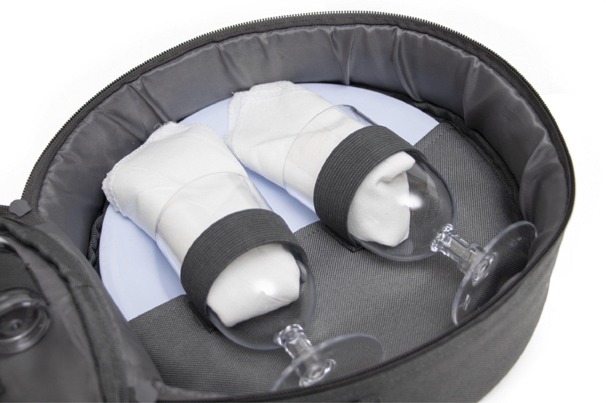 Yuppie Gift Baskets Grab - and - Go Picnic Bag(2 Person) | Grey - KaryKase