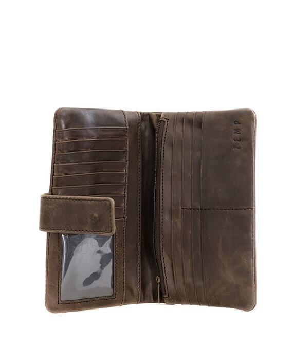 Zemp Carlene 15 CC Wallet | Waxy Brown - KaryKase