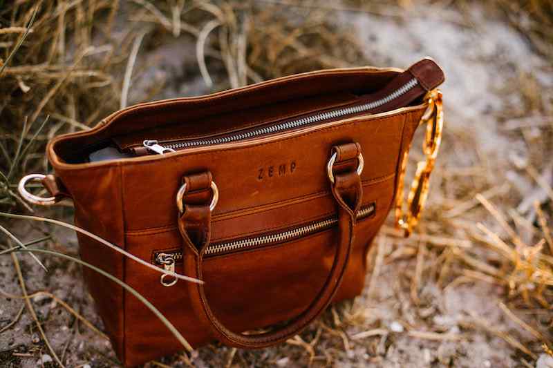 Zemp Paris Grab Handbag | Chestnut - KaryKase
