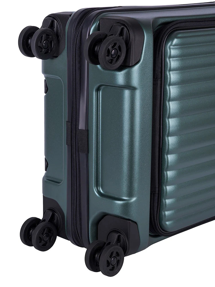 Cellini Tri Pak 4 Wheel Carry On Trolley Includes 1 Large Packing Cube | Green - KaryKase