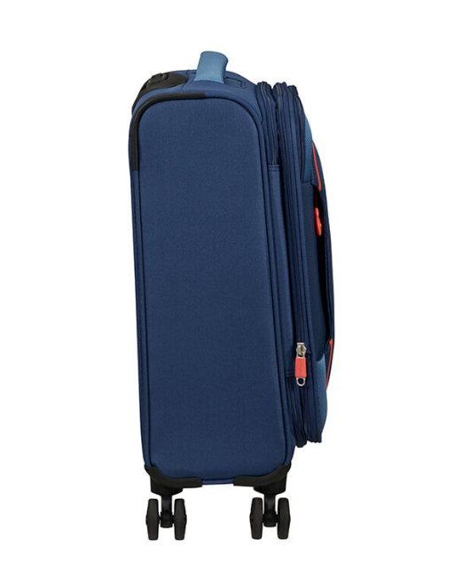 American Tourister Pulsonic 55cm Cabin Spinner - Expandable | Combat Navy - KaryKase