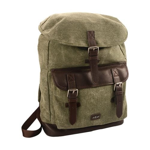 Adpel Canvas and Leather BackPack | Olive - KaryKase