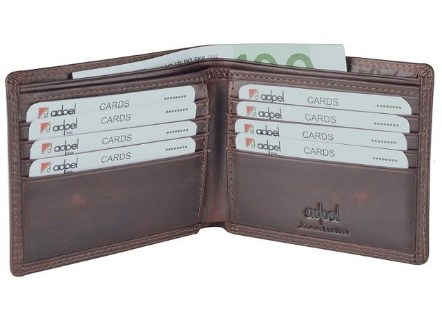 Adpel Dakota Leather 8CC Wallet | Brown - KaryKase