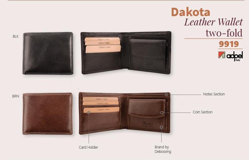 Adpel Dakota Leather Wallet | Black - KaryKase