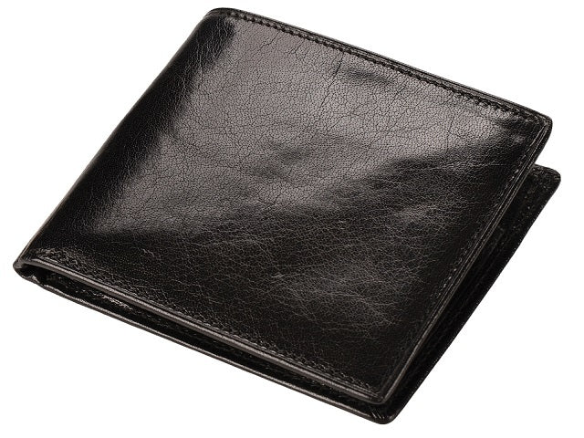 Adpel Italian Leather Wallet With Coin Section | Black - KaryKase