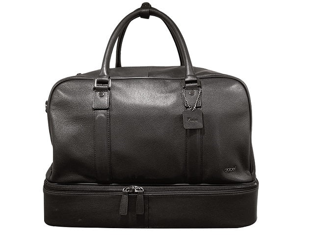 Adpel Leather President Double Decker Golf Bag | Black - KaryKase