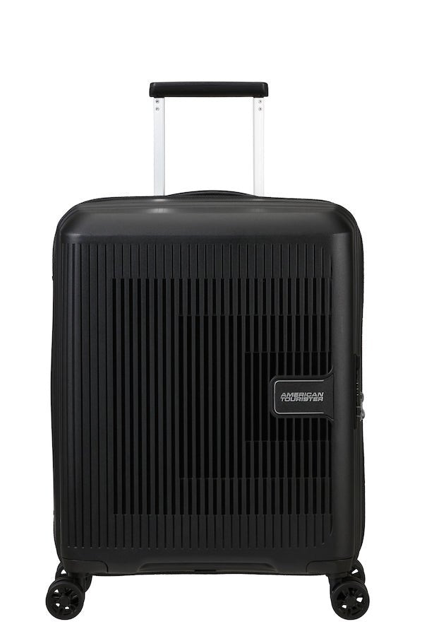 American Tourister Aerostep Expandable 55cm Cabin Spinner | Black - KaryKase