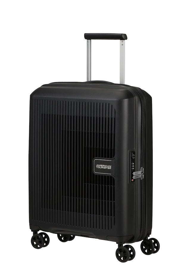 American Tourister Aerostep Expandable 55cm Cabin Spinner | Black - KaryKase