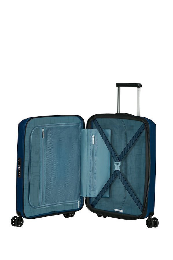 American Tourister Aerostep Expandable 55cm Cabin Spinner | Navy - KaryKase