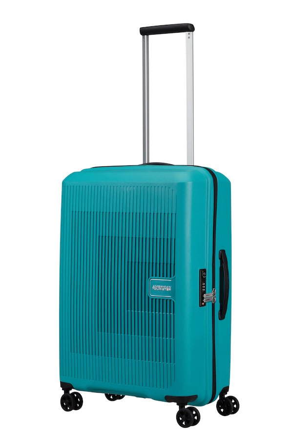 American Tourister Aerostep Expandable 67cm Medium Spinner | Turquoise Tonic - KaryKase