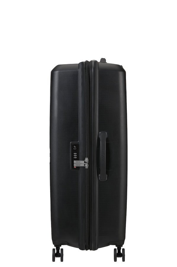 American Tourister Aerostep Expandable 77cm Large Spinner | Black - KaryKase