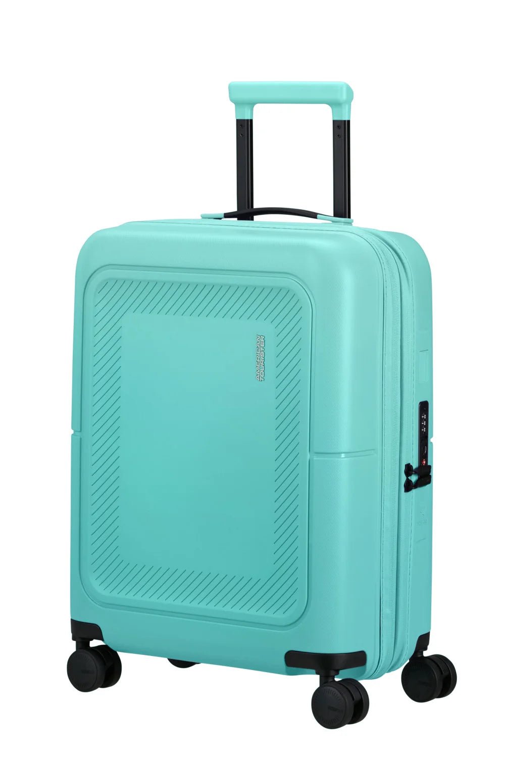 American Tourister Dashpop 55cm Cabin Spinner - Expandable | Aqua Sky - KaryKase