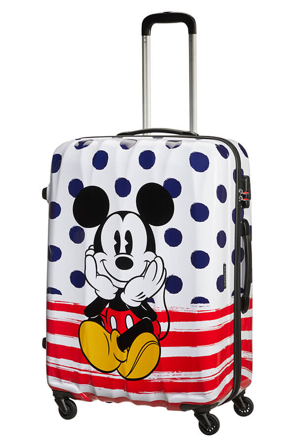 American Tourister Disney Legends Alfatwist 75cm Large Spinner | Mickey Blue Dots - KaryKase