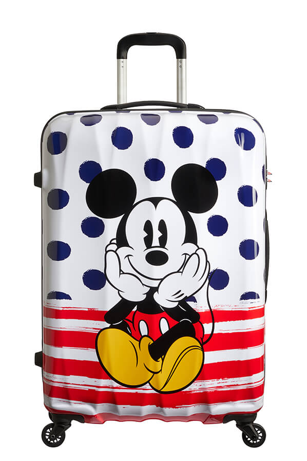 American Tourister Disney Legends Alfatwist 75cm Large Spinner | Mickey Blue Dots - KaryKase