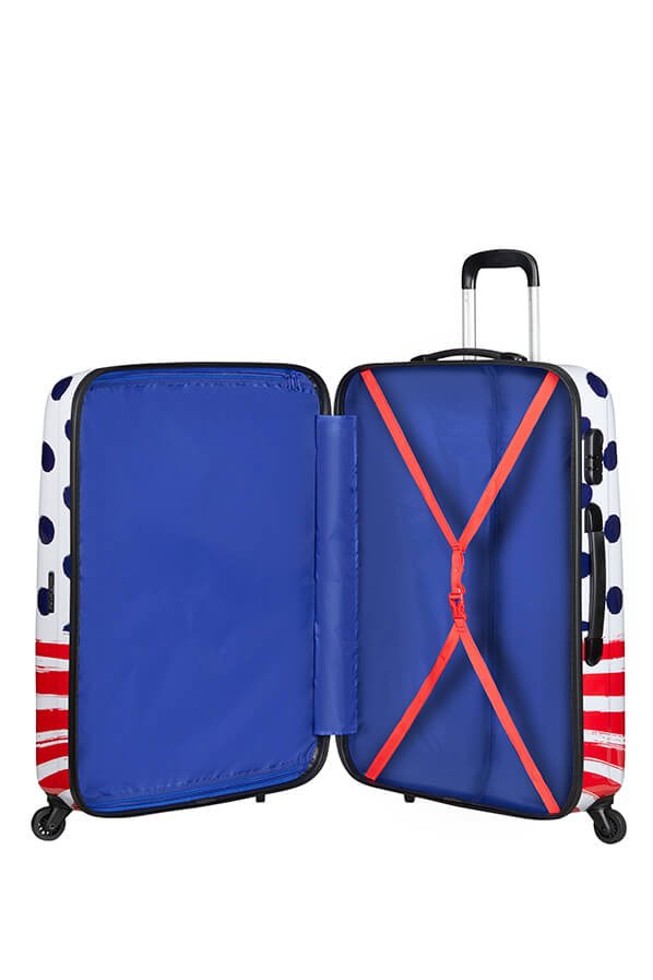 American Tourister Disney Legends Alfatwist 75cm Large Spinner | Minnie Blue Dots - KaryKase