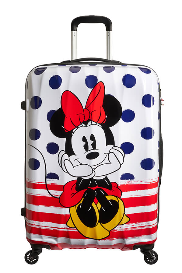 American Tourister Disney Legends Alfatwist 75cm Large Spinner | Minnie Blue Dots - KaryKase