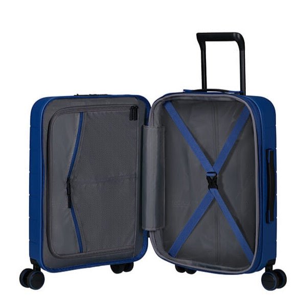 American Tourister Novastream 55cm Expandable Cabin Spinner | Navy Blue - KaryKase