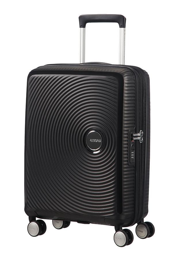 American Tourister Soundbox 55cm Cabin Spinner - Expandable | Bass Black - KaryKase